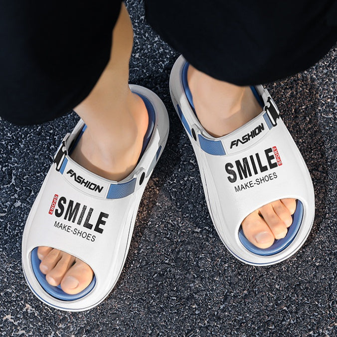 👟 50% DE RÉDUCTION! 🏠 Chausson Homme Antidérapant Semelle Épaisse – Bride convertible, EVA confortable & similicuir – Parfait pour un usage quotidien à la maison ✨