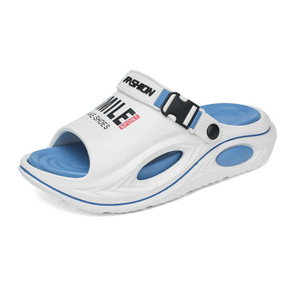 👟 50% DE RÉDUCTION! 🏠 Chausson Homme Antidérapant Semelle Épaisse – Bride convertible, EVA confortable & similicuir – Parfait pour un usage quotidien à la maison ✨