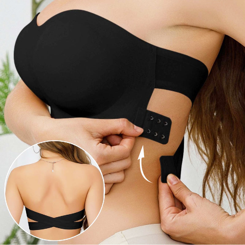 🎁 Offre exclusive : achète 1, remporte 2 ! 21,99 € pour 2 articles👙🩷 Soutien-gorge sans bretelles antidérapant – Fermeture latérale croisée pour un maintien parfait
