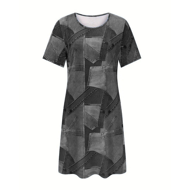 Robe décontractée pour femme à motif patchwork – Légère, confortable et féminine, grandes tailles XL à 4XL, 6 couleurs ✨