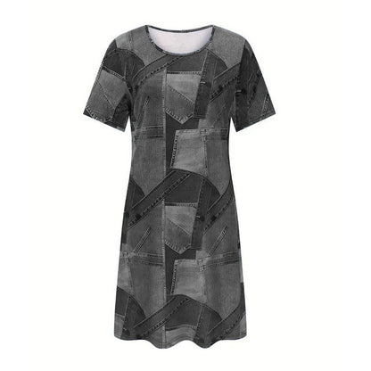 Robe décontractée pour femme à motif patchwork – Légère, confortable et féminine, grandes tailles XL à 4XL, 6 couleurs ✨