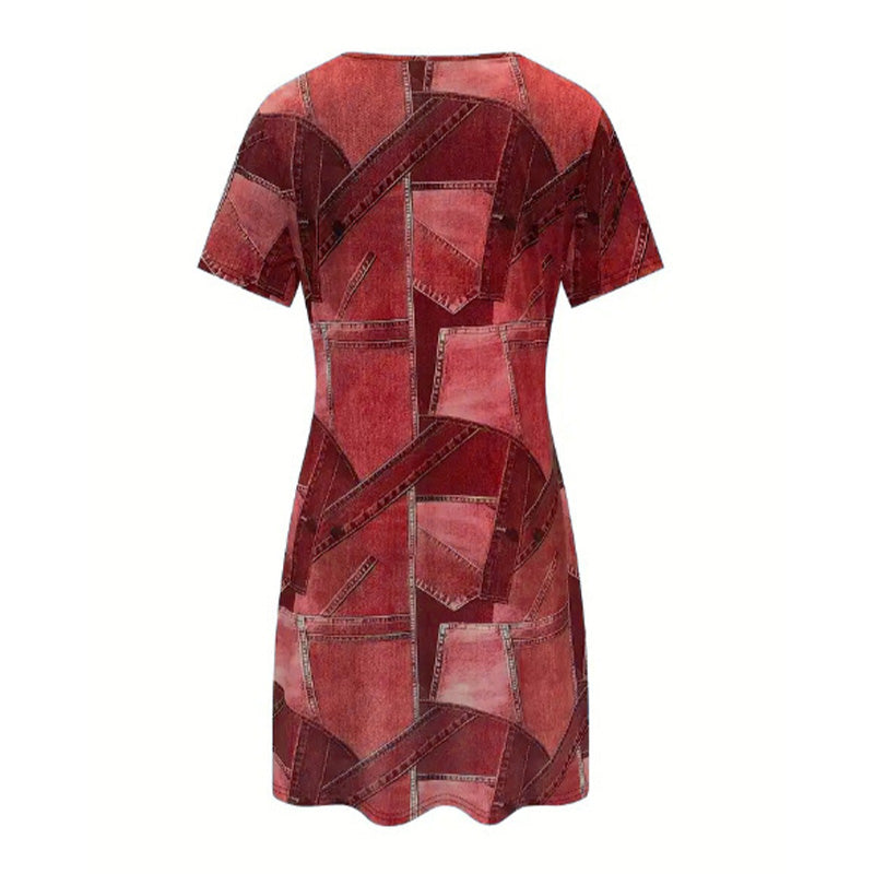 Robe décontractée pour femme à motif patchwork – Légère, confortable et féminine, grandes tailles XL à 4XL, 6 couleurs ✨
