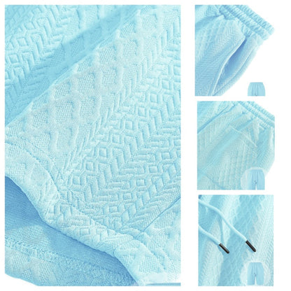 Costume homme à imprimé losanges ✨ Facile à assortir, coupe décontractée et ample, col polyvalent, une seule pièce suffit pour la maison ou les sorties 🛋️