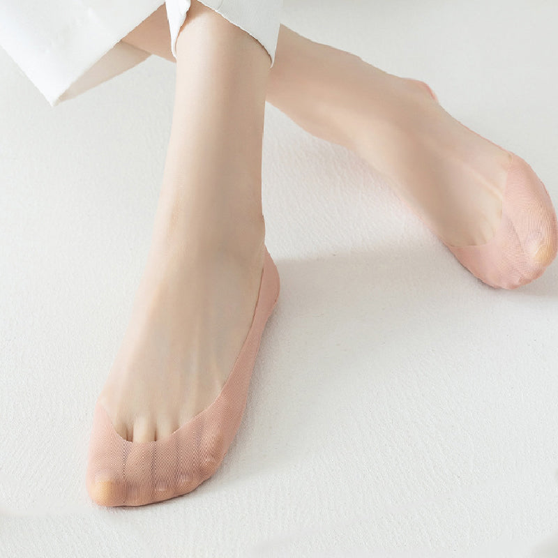 🌴Offres spéciales été🌴Chaussettes bateau basses ultra-invisibles en maille transparente pour femmes