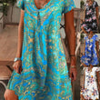 ✨ HOT SALE 2026 – 50% DE RÉDUCTION ! ⌛ Robe Longue Élégante à Col en V et Imprimé Floral pour Femme – Taille Haute, Tissu Coton Respirant & Manches Courtes – Parfaite pour l’Été, les Vacances et les Occasions Spéciales 🌸💃