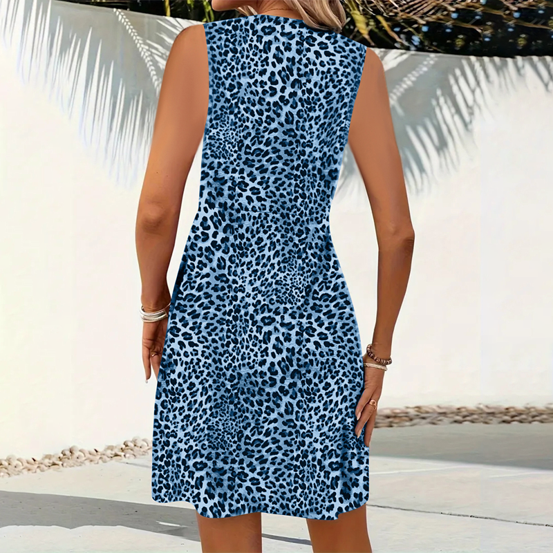 🐆 RÉDUCTION DE 50 % POUR UNE DURÉE LIMITÉE ! ✨ Robe pour femme à encolure en V et imprimé léopard – Audacieuse, flatteuse, polyvalente 🌟