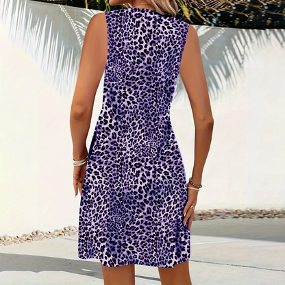 🐆 RÉDUCTION DE 50 % POUR UNE DURÉE LIMITÉE ! ✨ Robe pour femme à encolure en V et imprimé léopard – Audacieuse, flatteuse, polyvalente 🌟