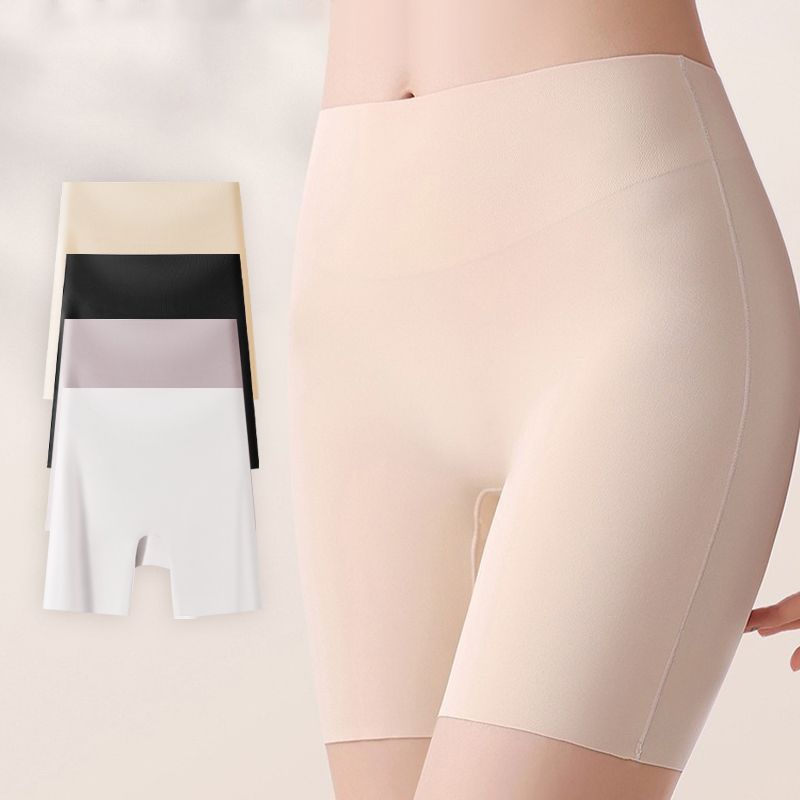 Sous-vêtement taille haute en soie glacée pour femmes avec effet ventre plat et effet galbant des fesses