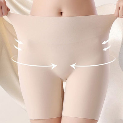 Sous-vêtement taille haute en soie glacée pour femmes avec effet ventre plat et effet galbant des fesses