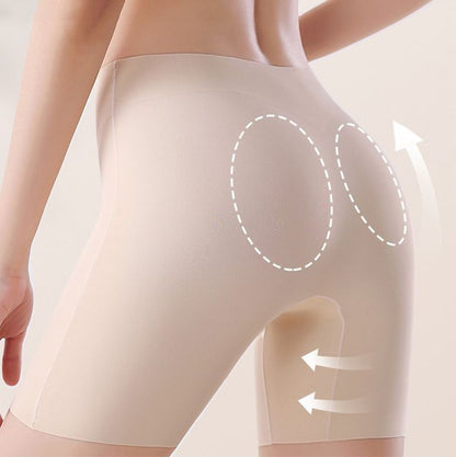 Sous-vêtement taille haute en soie glacée pour femmes avec effet ventre plat et effet galbant des fesses