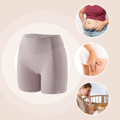 Sous-vêtement taille haute en soie glacée pour femmes avec effet ventre plat et effet galbant des fesses