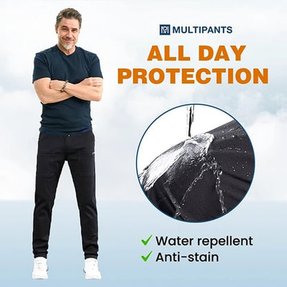⭐ Offre à durée limitée : 70 % de réduction 🏆 Best-seller 🥰 MultiPants – Pantalon cargo ultra-extensible, résistant et doté de nombreuses poches