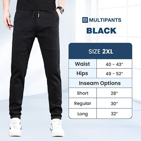 ⭐ Offre à durée limitée : 70 % de réduction 🏆 Best-seller 🥰 MultiPants – Pantalon cargo ultra-extensible, résistant et doté de nombreuses poches
