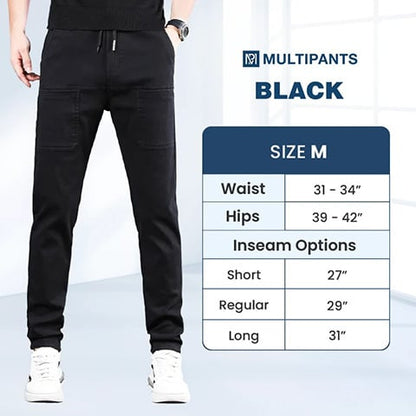 ⭐ Offre à durée limitée : 70 % de réduction 🏆 Best-seller 🥰 MultiPants – Pantalon cargo ultra-extensible, résistant et doté de nombreuses poches