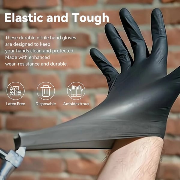 🧤🔥 Gants jetables en nitrile   antidérapants et anti-rayures – Protection solide et fiable 💪✨