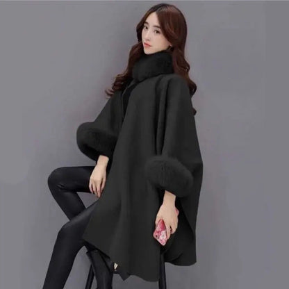 (💗Offre spéciale - 40% de réduction) Manteau à col en fourrure premium pour femmes, automne et hiver🔥Chaleureux et élégant