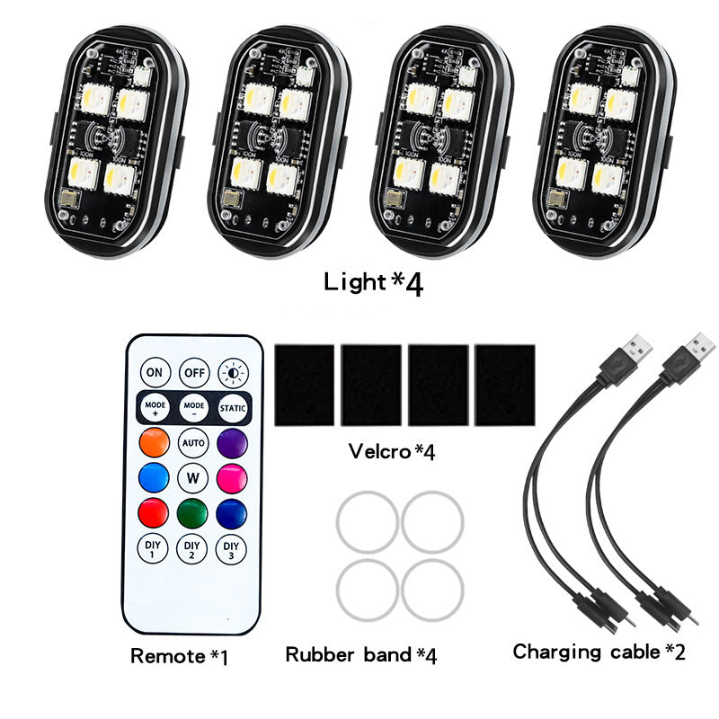 📢📢 Feu d'avertissement LED pour voiture ⏰⏰ avec télécommande, modèle portable