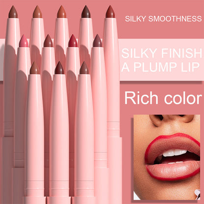 🔥Hot Sale Deals- 12-Color Matte Lipstick & Lip Liner Set (Wood-Cased)