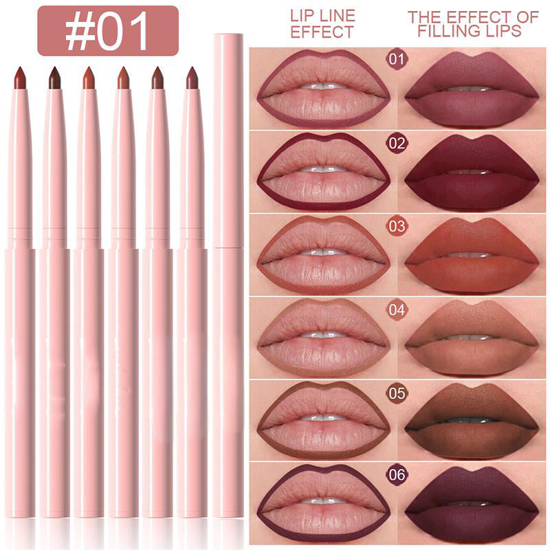 🔥Hot Sale Deals- 12-Color Matte Lipstick & Lip Liner Set (Wood-Cased)