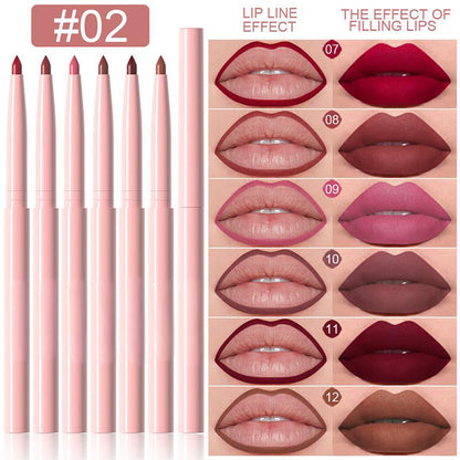 🔥Hot Sale Deals- 12-Color Matte Lipstick & Lip Liner Set (Wood-Cased)