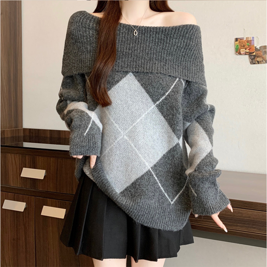 Pull à manches courtes et col rond pour femme