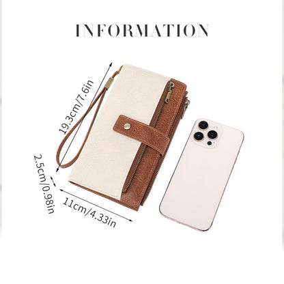 👜 50 % DE RÉDUCTION ! ✨ Portefeuille pour femme de style rétro – Protection RFID, trois compartiments et cuir durable 🛍️