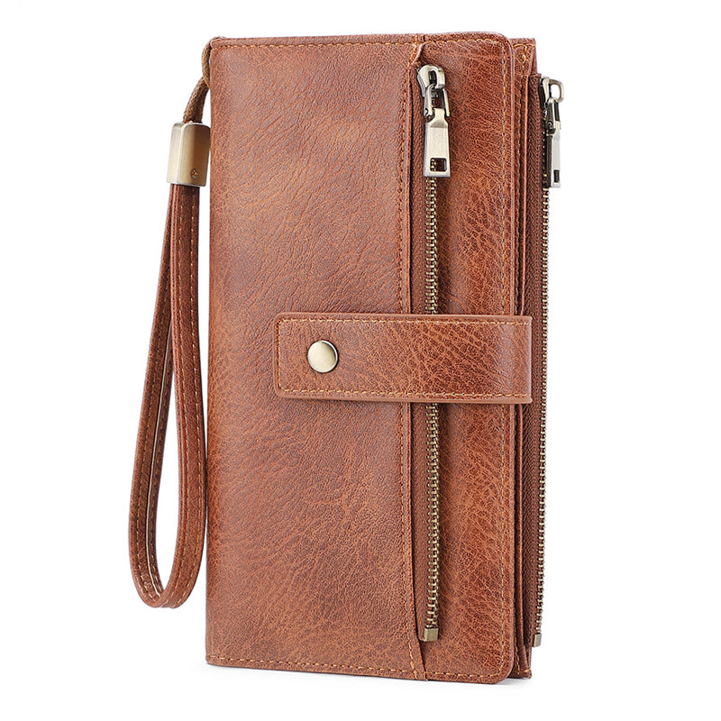 👜 50 % DE RÉDUCTION ! ✨ Portefeuille pour femme de style rétro – Protection RFID, trois compartiments et cuir durable 🛍️