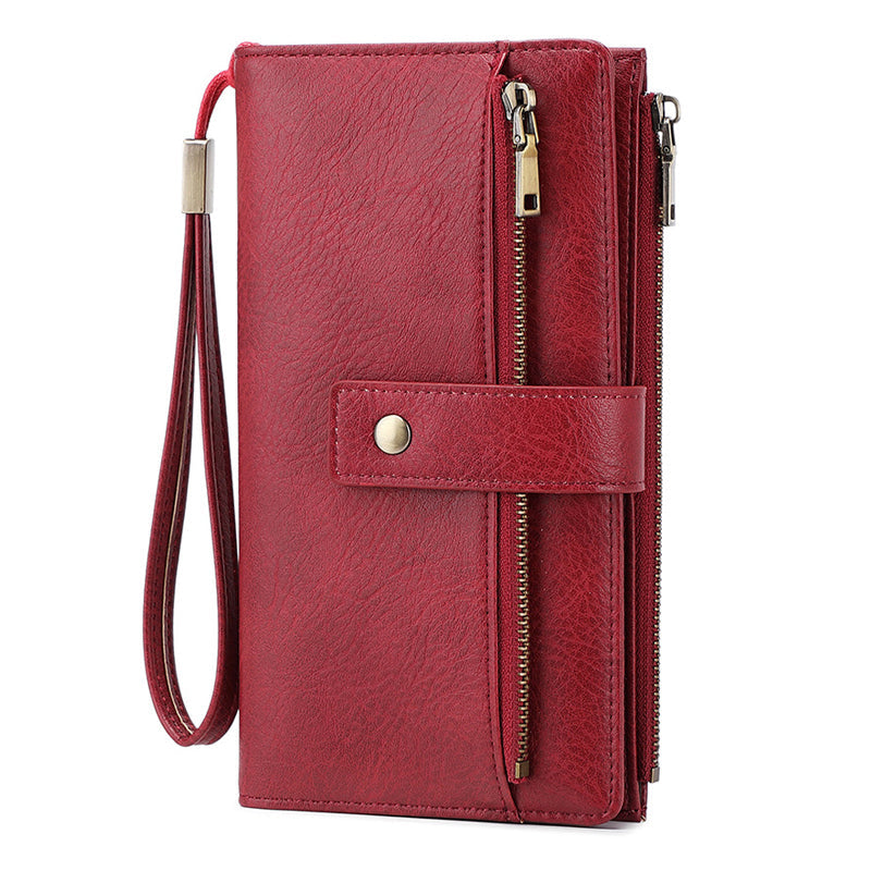 👜 50 % DE RÉDUCTION ! ✨ Portefeuille pour femme de style rétro – Protection RFID, trois compartiments et cuir durable 🛍️
