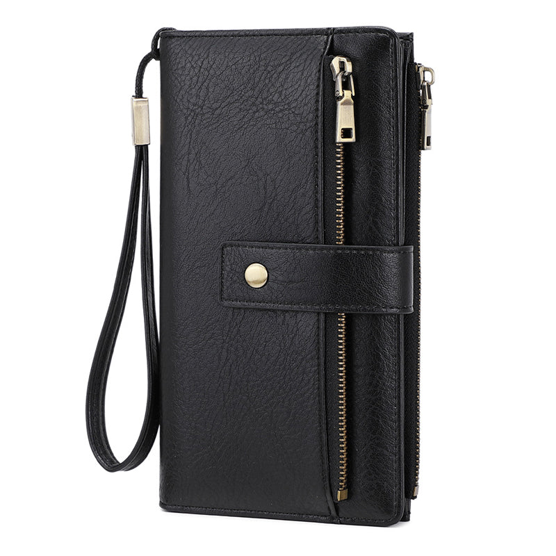 👜 50 % DE RÉDUCTION ! ✨ Portefeuille pour femme de style rétro – Protection RFID, trois compartiments et cuir durable 🛍️