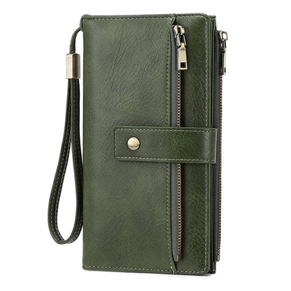 👜 50 % DE RÉDUCTION ! ✨ Portefeuille pour femme de style rétro – Protection RFID, trois compartiments et cuir durable 🛍️