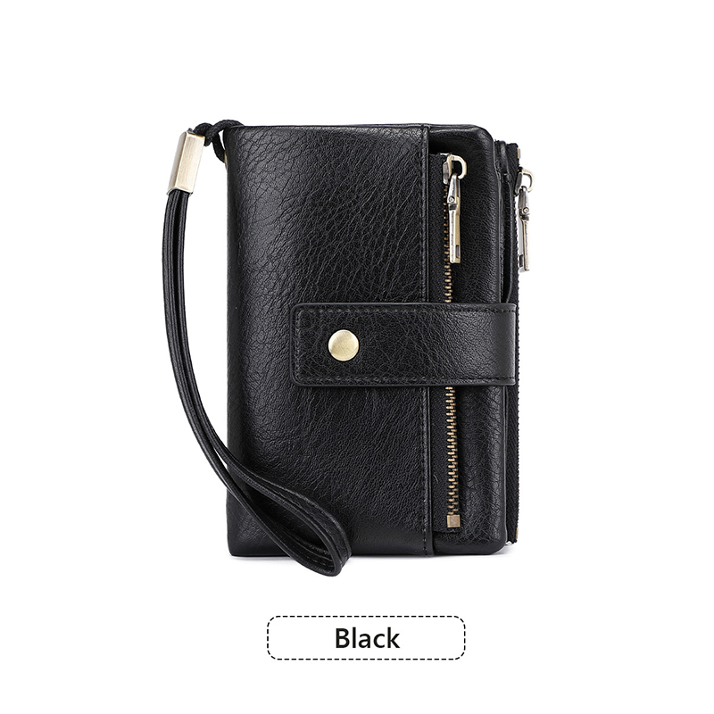 🔥Offre à durée limitée - Portefeuille à trois volets pour femme, style rétro, avec protection RFID