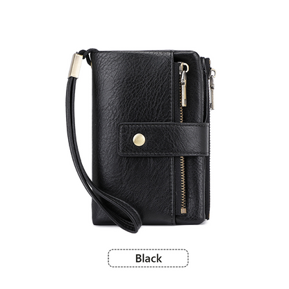 🔥Offre à durée limitée - Portefeuille à trois volets pour femme, style rétro, avec protection RFID