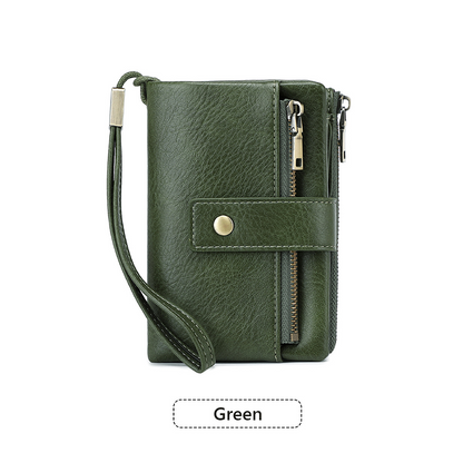 🔥Offre à durée limitée - Portefeuille à trois volets pour femme, style rétro, avec protection RFID