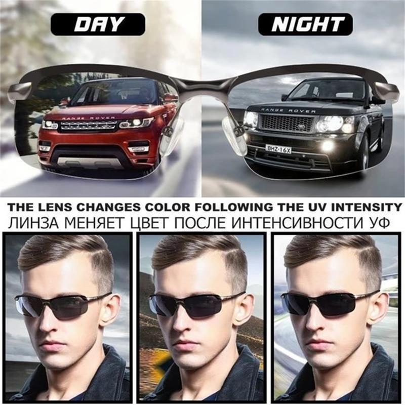 🕶️ 50 % DE RÉDUCTION ! ⏰ Lunettes de soleil photochromiques avec verres HD polarisés et anti-éblouissement – Monture sport sans contour – Idéales pour la conduite, la pêche, le vélo et les activités de plein air – Protection fiable par tous les temps ☀️