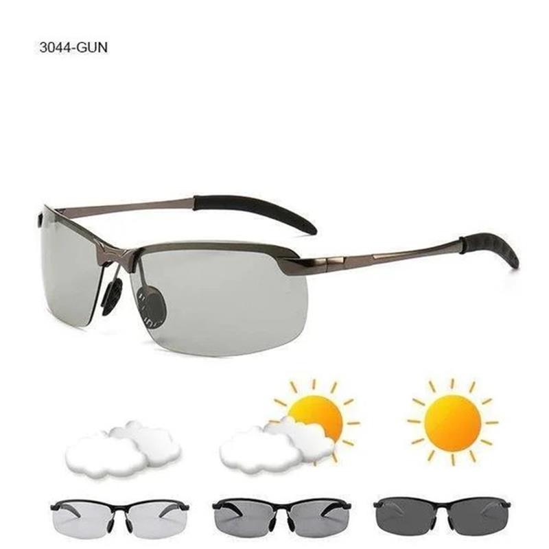 🕶️ 50 % DE RÉDUCTION ! ⏰ Lunettes de soleil photochromiques avec verres HD polarisés et anti-éblouissement – Monture sport sans contour – Idéales pour la conduite, la pêche, le vélo et les activités de plein air – Protection fiable par tous les temps ☀️