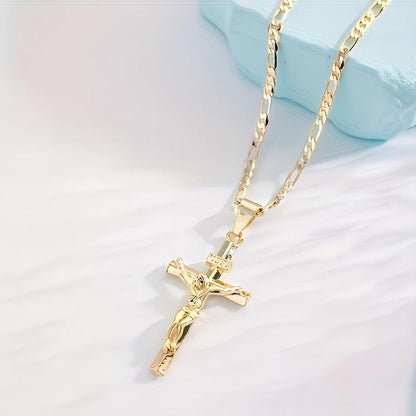 💐50% DE RÉDUCTION ! Collier Crucifix en Or – Motif INRI Très Détaillé ✝️✨【Offre Limitée】