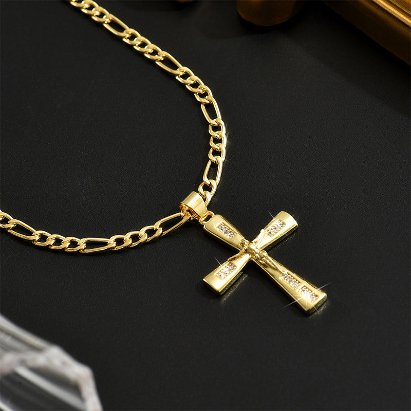 💐50% DE RÉDUCTION ! Collier Crucifix en Or – Motif INRI Très Détaillé ✝️✨【Offre Limitée】