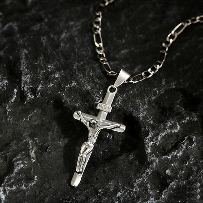 💐50% DE RÉDUCTION ! Collier Crucifix en Or – Motif INRI Très Détaillé ✝️✨【Offre Limitée】