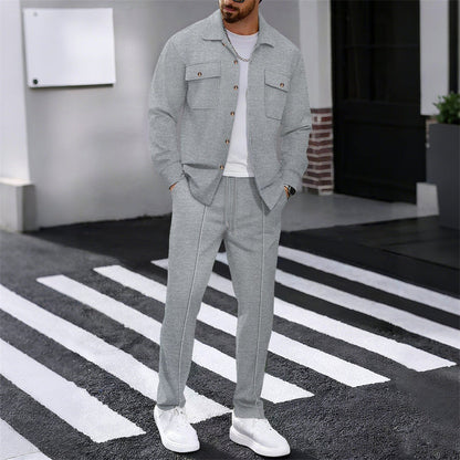 🔥⏰👕👖 PROMO -50% ! Ensemble Homme Veste + Pantalon en Maille Waffle – Coupe Ample, Respirant & Style Casual (6 Couleurs, S-3XL)
