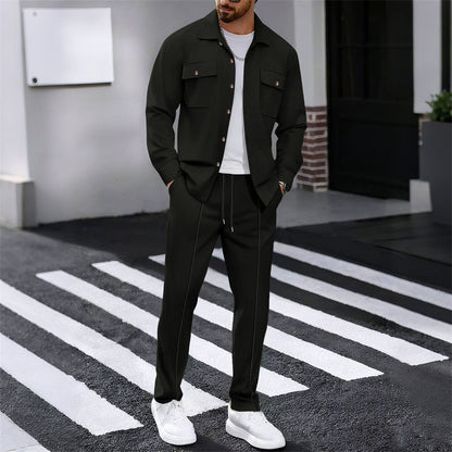 🔥⏰👕👖 PROMO -50% ! Ensemble Homme Veste + Pantalon en Maille Waffle – Coupe Ample, Respirant & Style Casual (6 Couleurs, S-3XL)