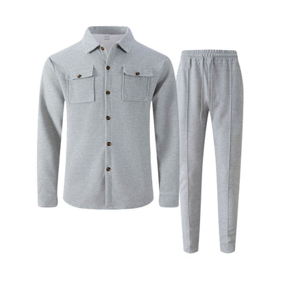 🔥⏰👕👖 PROMO -50% ! Ensemble Homme Veste + Pantalon en Maille Waffle – Coupe Ample, Respirant & Style Casual (6 Couleurs, S-3XL)