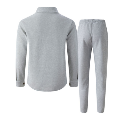🔥⏰👕👖 PROMO -50% ! Ensemble Homme Veste + Pantalon en Maille Waffle – Coupe Ample, Respirant & Style Casual (6 Couleurs, S-3XL)