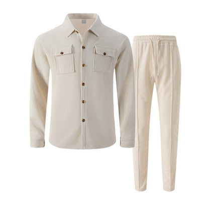 🔥⏰👕👖 PROMO -50% ! Ensemble Homme Veste + Pantalon en Maille Waffle – Coupe Ample, Respirant & Style Casual (6 Couleurs, S-3XL)
