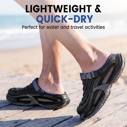 👟50% DE RÉDUCTION🌬️Sandales Homme Polyvalentes 2 en 1 – Semelle Épaisse EVA, Antidérapantes & Ultra-Légères Respirantes🏃‍♂️