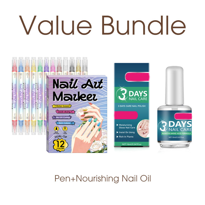 💅✨ PROMO FLASH -50% ! Stylos Marqueurs Nail Art Double Pointe – 12/24 Couleurs, Séchage Rapide, Sans Lampe UV, Formule à Base d'Eau, Idéal Débutantes & Pros 🎨