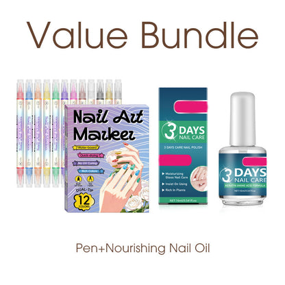 💅✨ PROMO FLASH -50% ! Stylos Marqueurs Nail Art Double Pointe – 12/24 Couleurs, Séchage Rapide, Sans Lampe UV, Formule à Base d'Eau, Idéal Débutantes & Pros 🎨