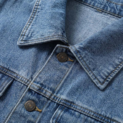 💐50% DE RÉDUCTION💥Manteau Boutonné Long en Denim – Style & Confort toute la Journée🧥🌿