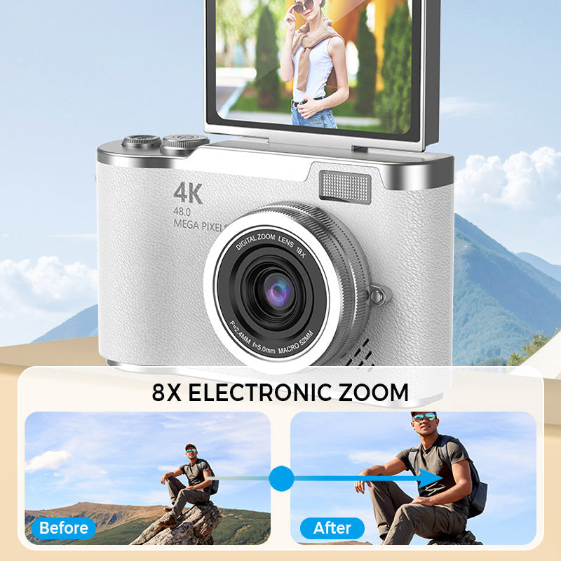 📸✨🎥 PROMO -56% + LIVRAISON GRATUITE ! Appareil Photo Numérique 4K HD avec Écran Rabattable – Autofocus, Zoom 16X & Parfait pour Vlogs/Photos (6 Couleurs)