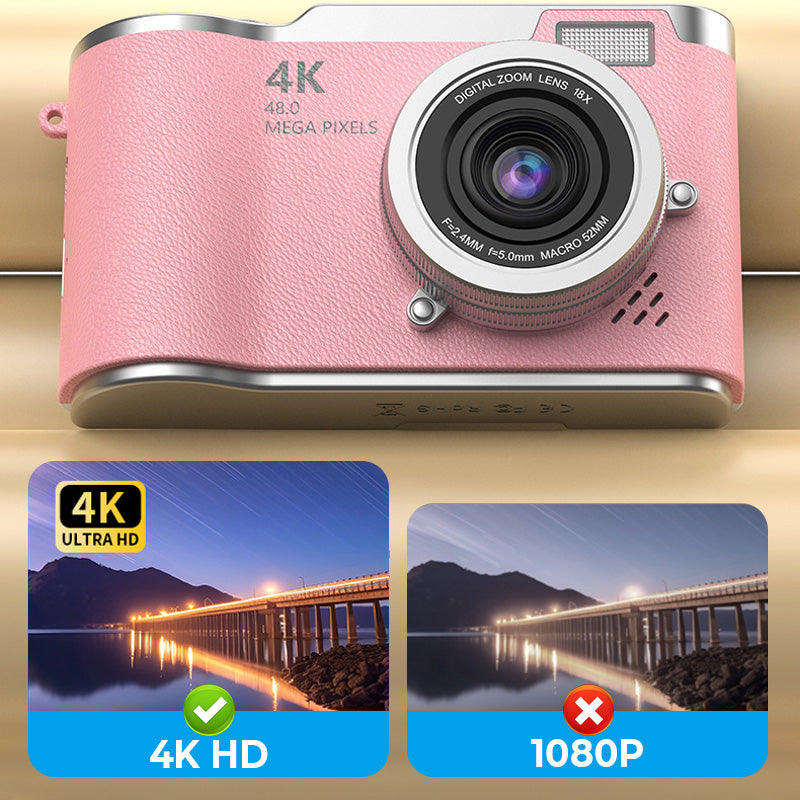 📸✨🎥 PROMO -56% + LIVRAISON GRATUITE ! Appareil Photo Numérique 4K HD avec Écran Rabattable – Autofocus, Zoom 16X & Parfait pour Vlogs/Photos (6 Couleurs)