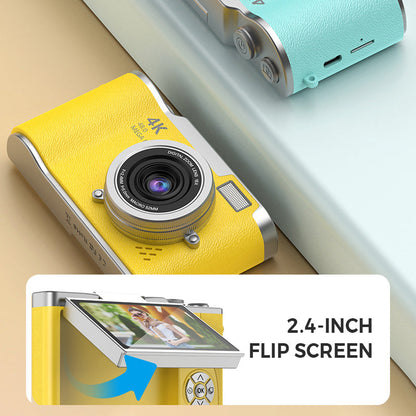 📸✨🎥 PROMO -56% + LIVRAISON GRATUITE ! Appareil Photo Numérique 4K HD avec Écran Rabattable – Autofocus, Zoom 16X & Parfait pour Vlogs/Photos (6 Couleurs)